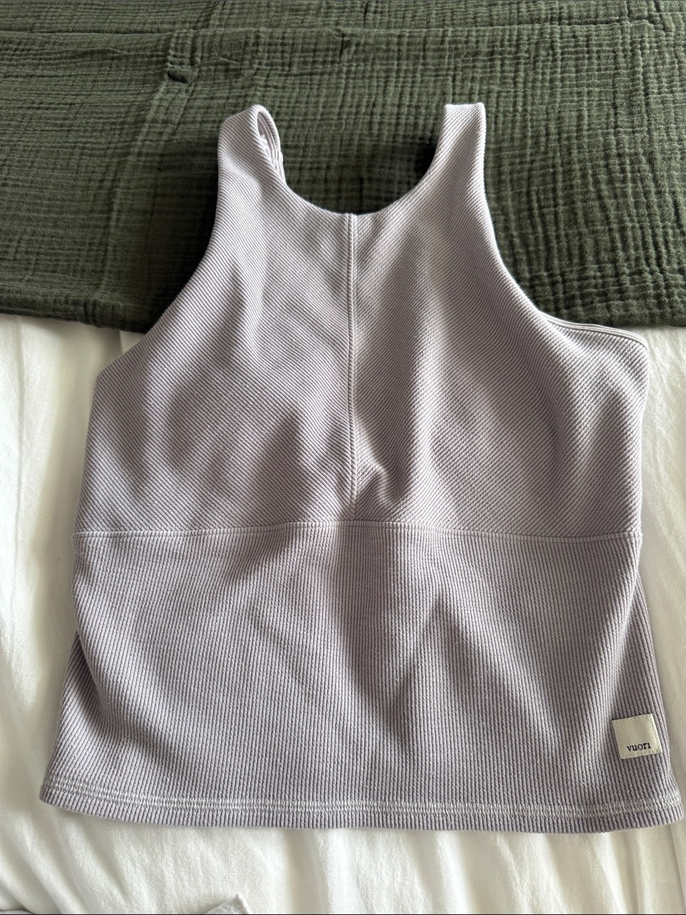 Vuori Lavender Ribbed Tank Top